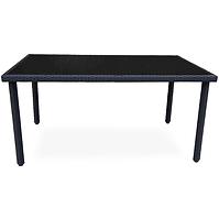 Tisch Technorattan Dandy 150x90 schwarz