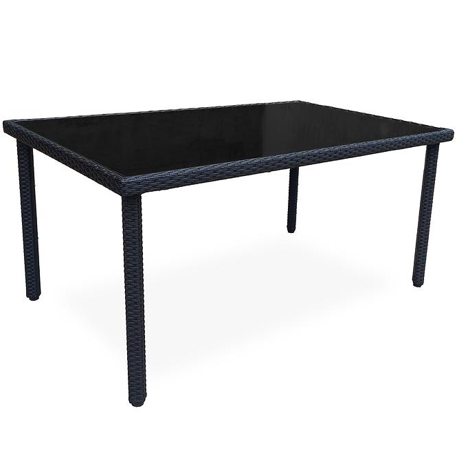 Tisch Technorattan Dandy 150x90 schwarz