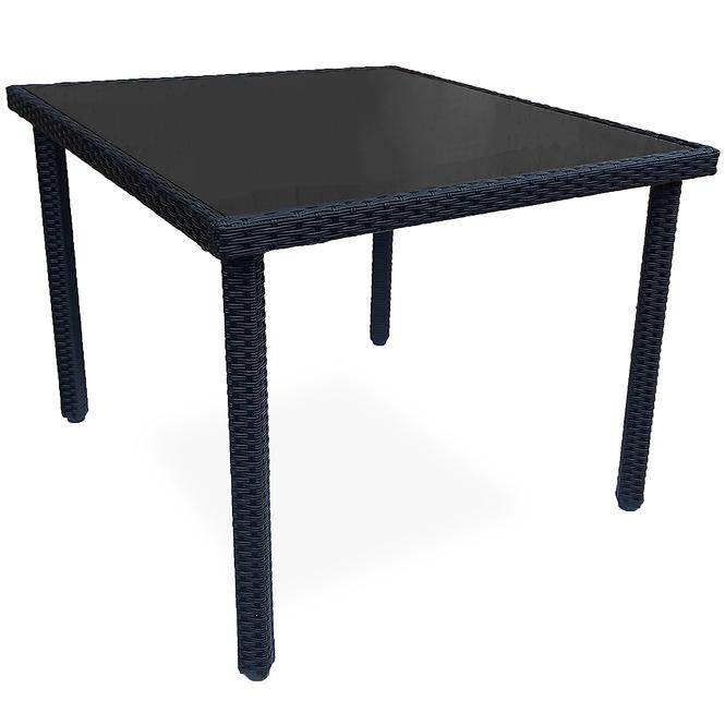 Tisch Technorattan Dandy 90x90 schwarz