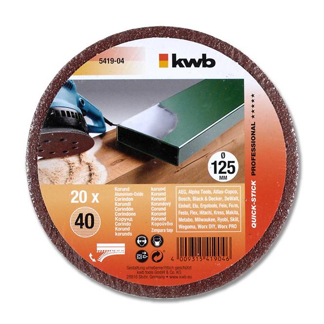 Perforiertes Schleifpapier für exkl. Schleifer Profi-Pack 125 K 40