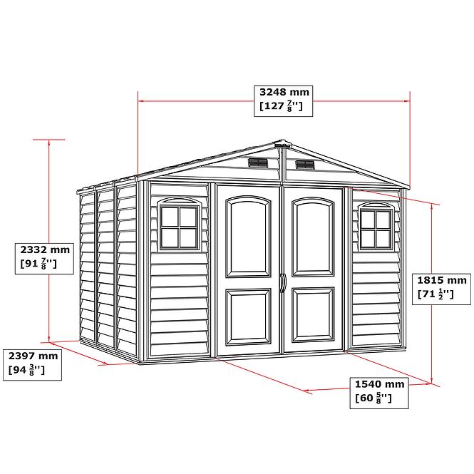 Gartenhaus Wood Side 10x8