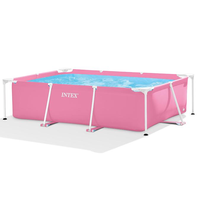 Pool mit Metallkonstruktion rechteckig 2,2x1,5x0,6 m PINK 28266NP