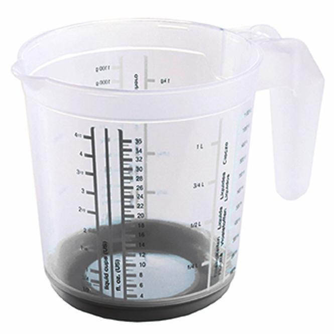 Messbecher mit rutschfestem Boden, Blau 13,5x14 1 l