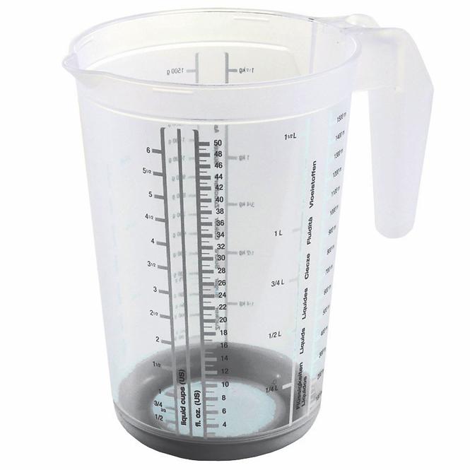 Messbecher mit rutschfestem Boden, Blau 13,5x19 1,5l