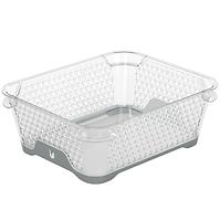 Korb mit rutschfestem Boden A6 Grau 20x16x7