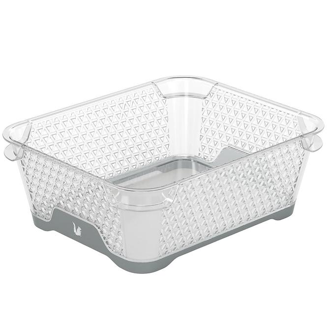Korb mit rutschfestem Boden A6 Grau 20x16x7