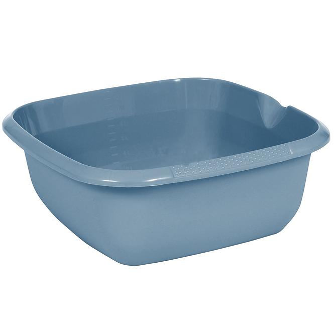 Schüssel mit Ausgießer viereckig Blau 38x38x15 13 l