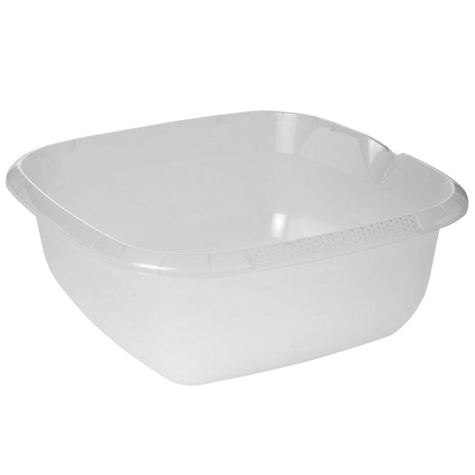 Schüssel mit Ausgießer viereckig Transparent 38x38x15 13 l