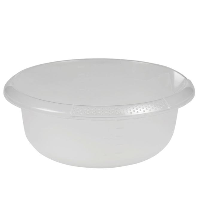 Schüssel mit Ausgießer rund Natur (Transparent) 28x11 3,5 l