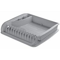 Abtropfgestell mit Tablett groß, Grau 39,5x39,5x8