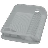 Abtropfgestell mit Tablett klein, Grau 39,5x29,5x8