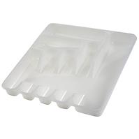 Besteckkasten mit 7 Fächern, Natur Transparent, 39,5x37x5