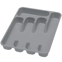 Besteckkasten mit 5 Fächern, Nordic Grey 33,5x26,5x5
