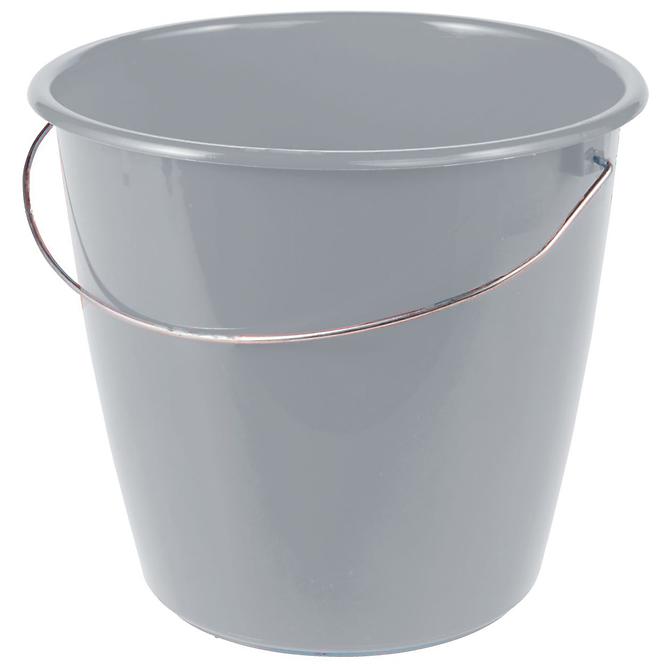 Eimer mit Metallbügel 5 l Grau 24x20