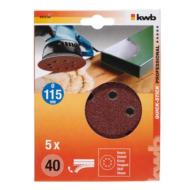 Perforiertes Schleifpapier für exkl. Schleifer 115 K40 SB