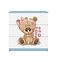 Kinderkommode Babydreams Blau - Bär mit Blumen