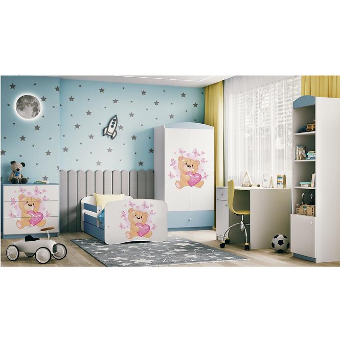 Kinderkommode Babydreams Blau - Bär mit Schmetterlingen