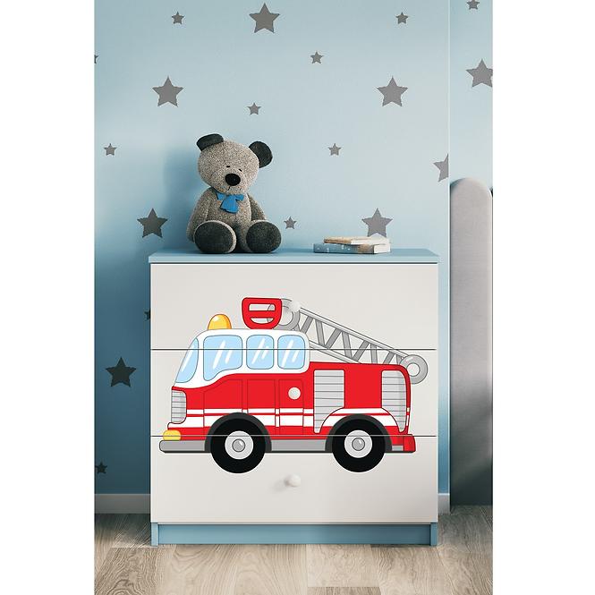 Kinderkommode Babydreams Blau - Feuerwehrauto