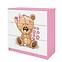Kinderkommode Babydreams Rosa - Bär mit Blumen,2