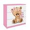 Kinderkommode Babydreams Rosa - Bär mit Blumen,3