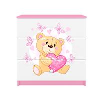 Kinderkommode Babydreams Rosa - Bär mit Schmetterlingen