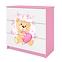 Kinderkommode Babydreams Rosa - Bär mit Schmetterlingen,2