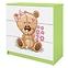 Kinderkommode Babydreams Grün - Bär mit Blumen,2