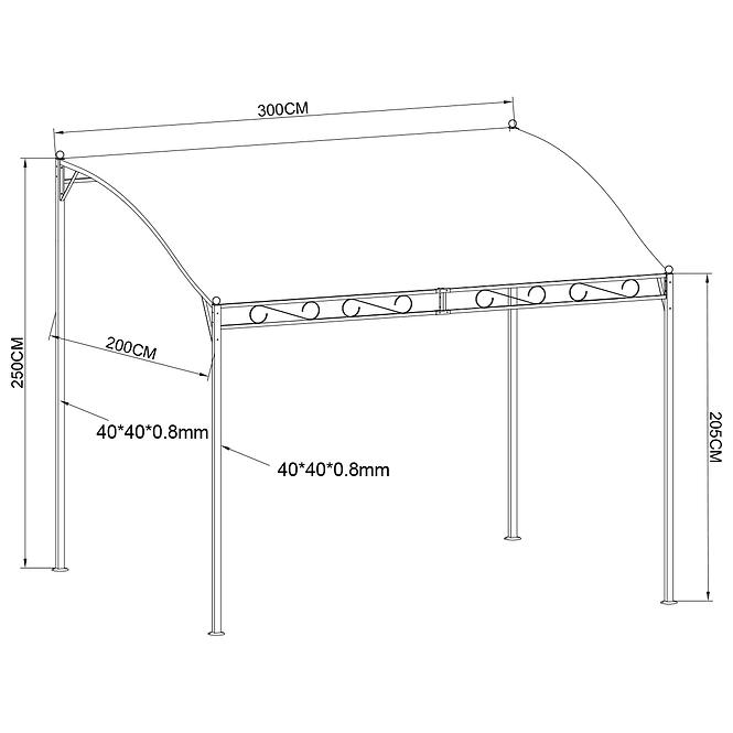Gartenpavillon 2x3m
