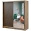 Schrank London 203 eiche wotan/schwarz spiegel