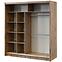 Schrank London 203 eiche wotan/schwarz spiegel,3