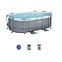 Pool mit Metallkonstruktion und Pumpe, Oval 3,05 x 2 x 0,84 m 5614A