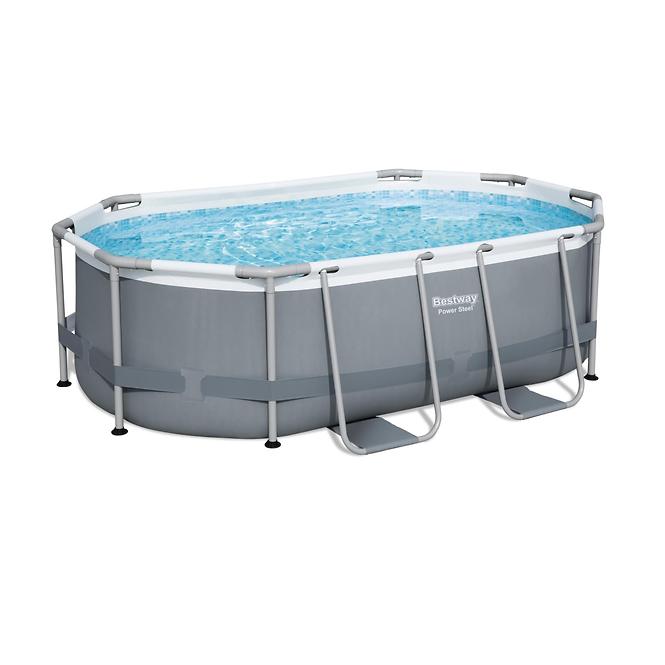 Pool mit Metallkonstruktion und Pumpe, Oval 3,05 x 2 x 0,84 m 5614A