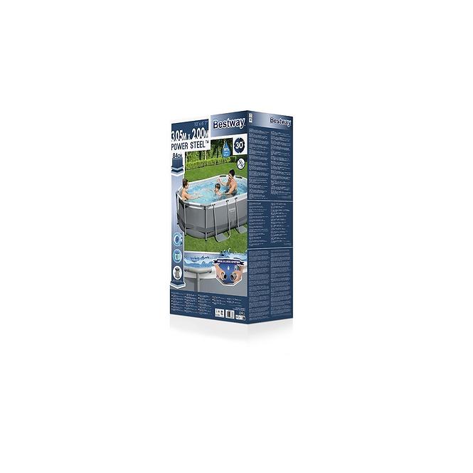 Pool mit Metallkonstruktion und Pumpe, Oval 3,05 x 2 x 0,84 m 5614A