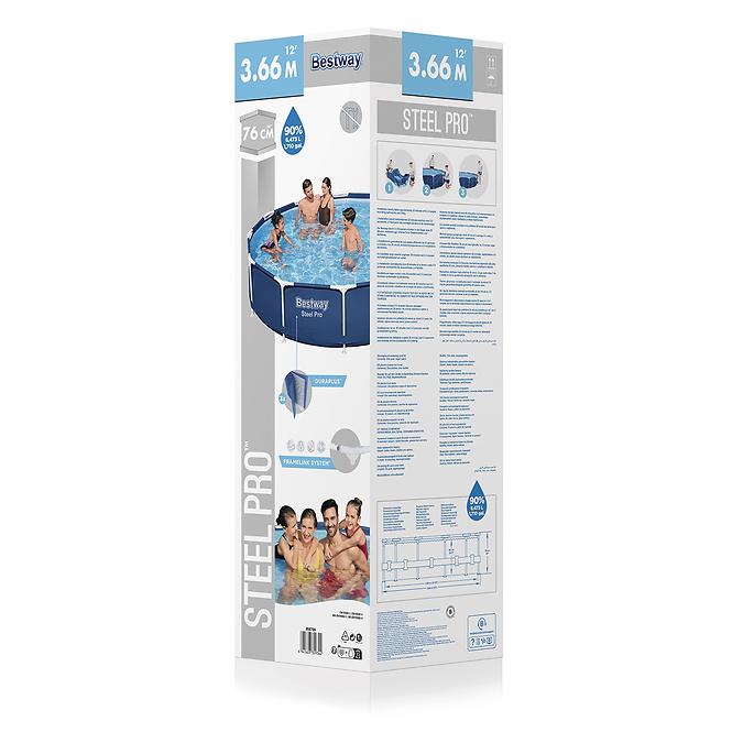 Pool mit Metallkonstruktion Rund 3,66 x 0,76 m 56706