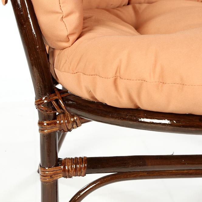 Stuhl aus Kunstrattan Bahama Dunkelbraun/Cappuccino