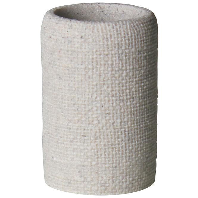 Zahnputzbecher Aria 7,5x7,5 cm Höhe 15 cm Beige