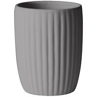 Zahnputzbecher Melo 8x8 cm Höhe 11 cm Grau