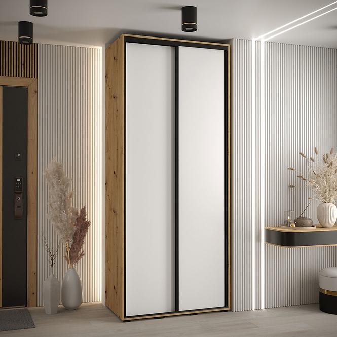 Schrank 45 Canaris 1 100 artisan/weiß/schwarz