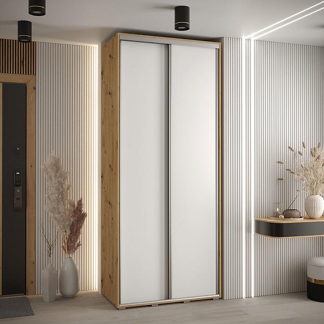 Schrank 45 Canaris 1 100 artisan/weiß/silver