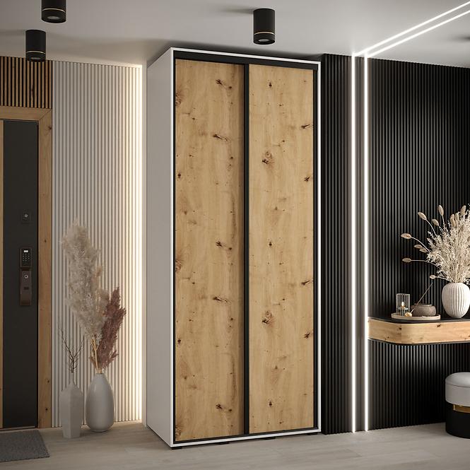 Schrank 45 Canaris 1 100 weiß/artisan/schwarz