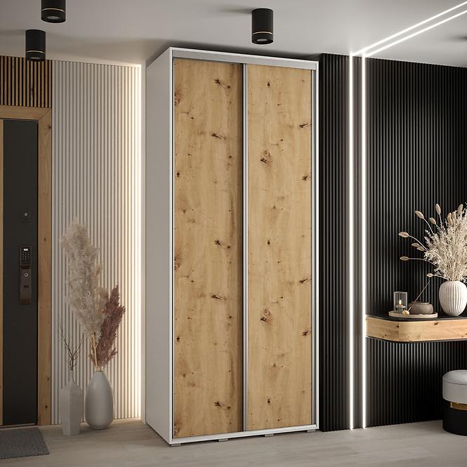 Schrank 45 Canaris 1 100 weiß/artisan/silver