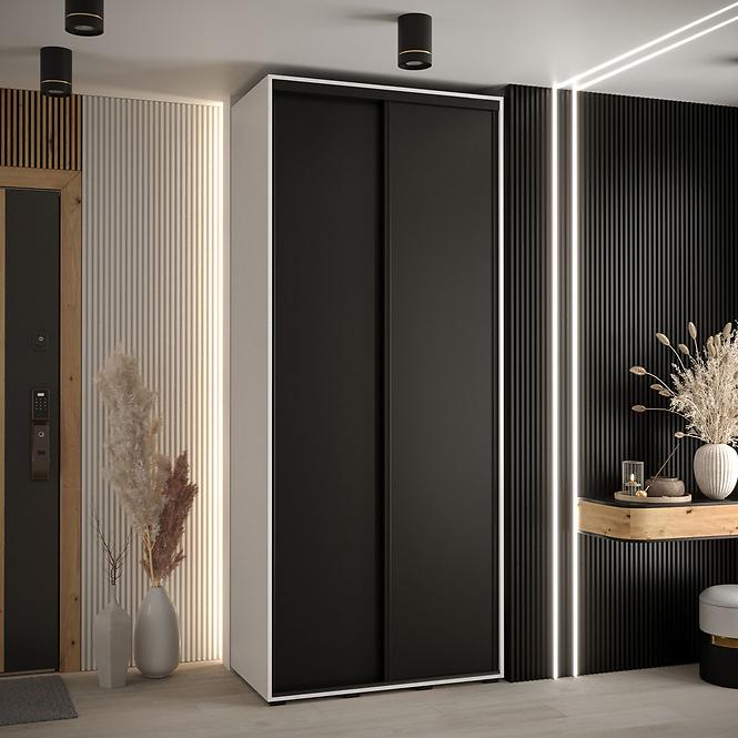 Schrank 45 Canaris 1 100 weiß/schwarz/schwarz