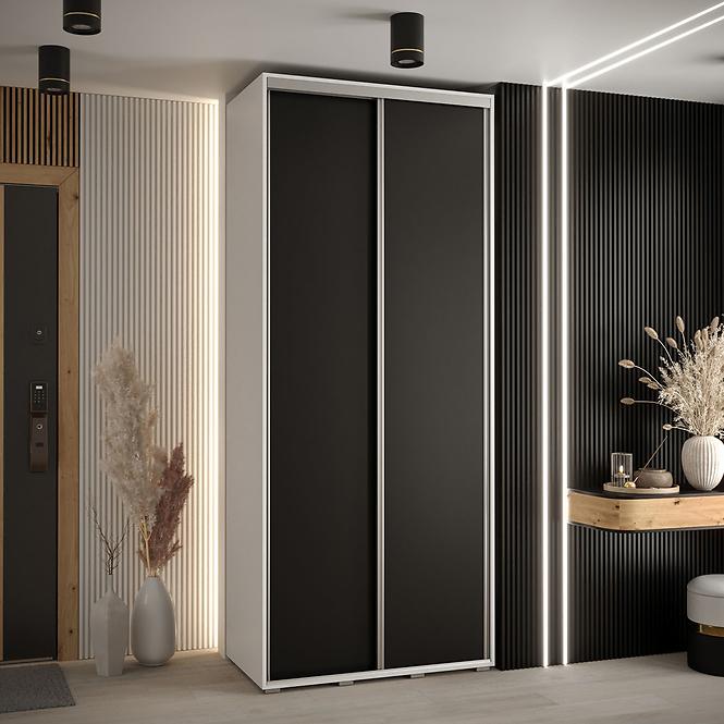 Schrank 45 Canaris 1 100 weiß/schwarz/silver