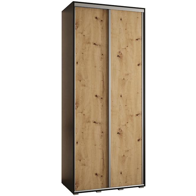 Schrank 45 Canaris 1 100 schwarz/artisan/silver