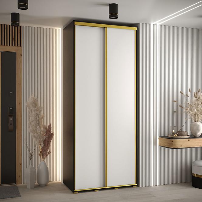 Schrank 45 Canaris 1 100 schwarz/weiß/gold