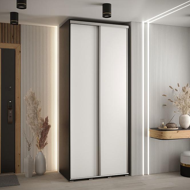Schrank 45 Canaris 1 100 schwarz/weiß/silver