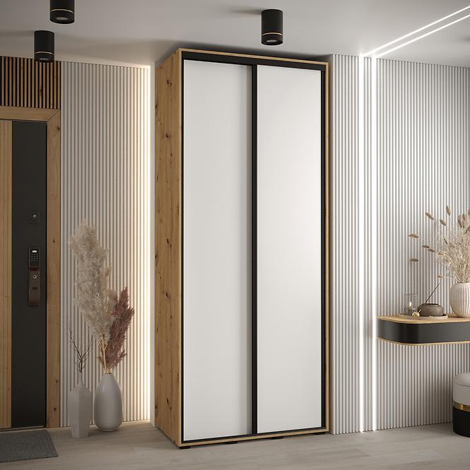 Schrank 45 Canaris 1 110 artisan/weiß/schwarz