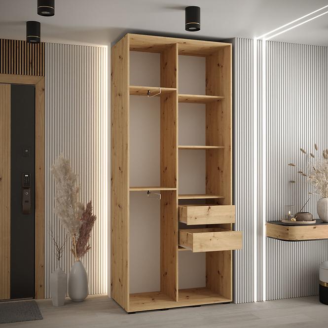 Schrank 45 Canaris 1 110 weiß/artisan/schwarz