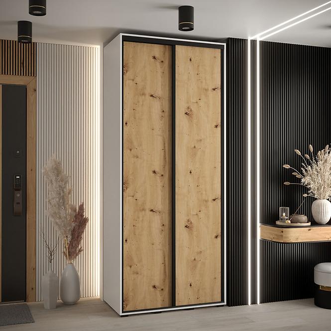 Schrank 45 Canaris 1 110 weiß/artisan/schwarz