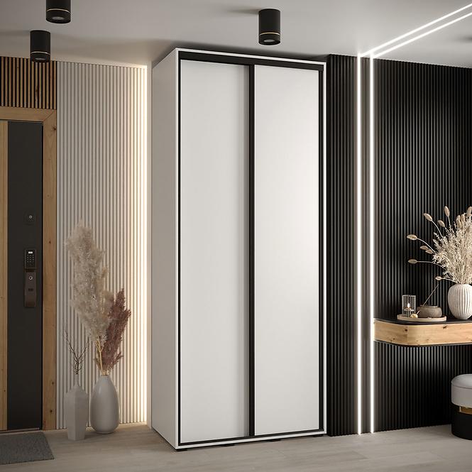 Schrank 45 Canaris 1 110 weiß/schwarz